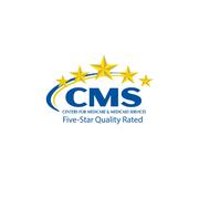 The badge for the Center for Medicare & Medicaid Services Five-Star Quality Rated recognition.