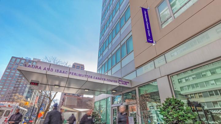 An exterior shot of Perlmutter Cancer Center&mdash;East 34th Street location.