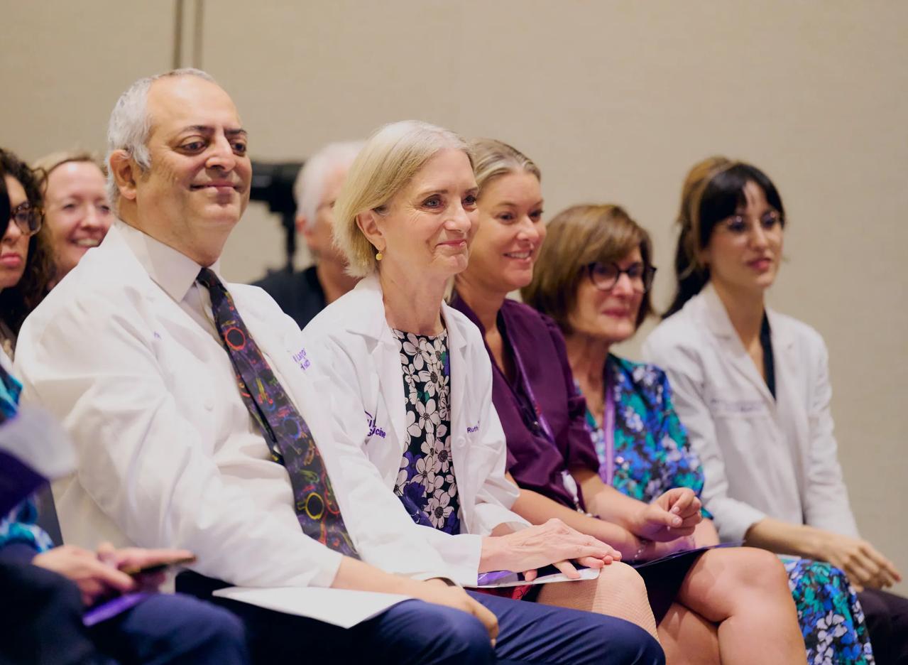 Participants of the annual conference of the Consortium of Accelerated Medical Pathway Programs, hosted by NYU Grossman School of Medicine, listen to speakers.