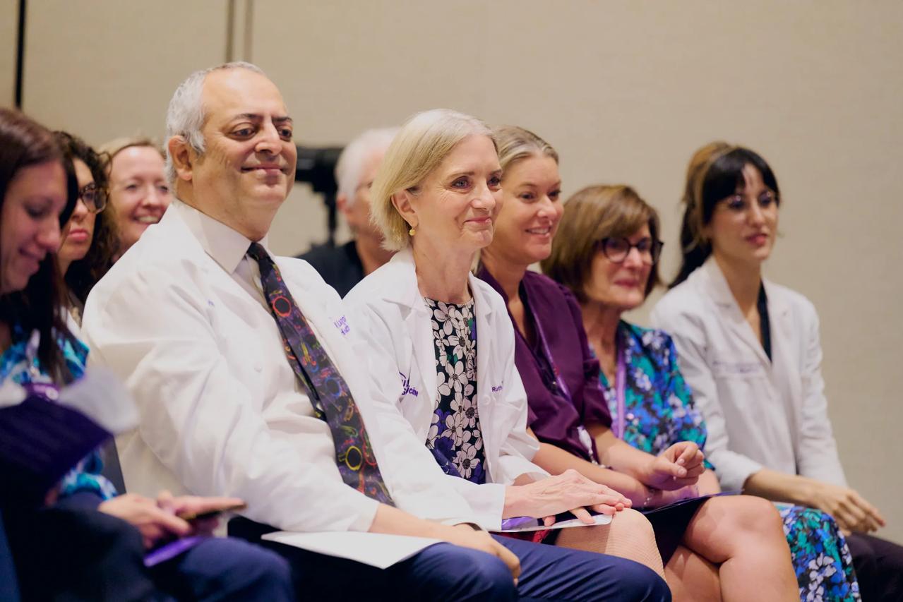 Participants of the annual conference of the Consortium of Accelerated Medical Pathway Programs, hosted by NYU Grossman School of Medicine, listen to speakers.