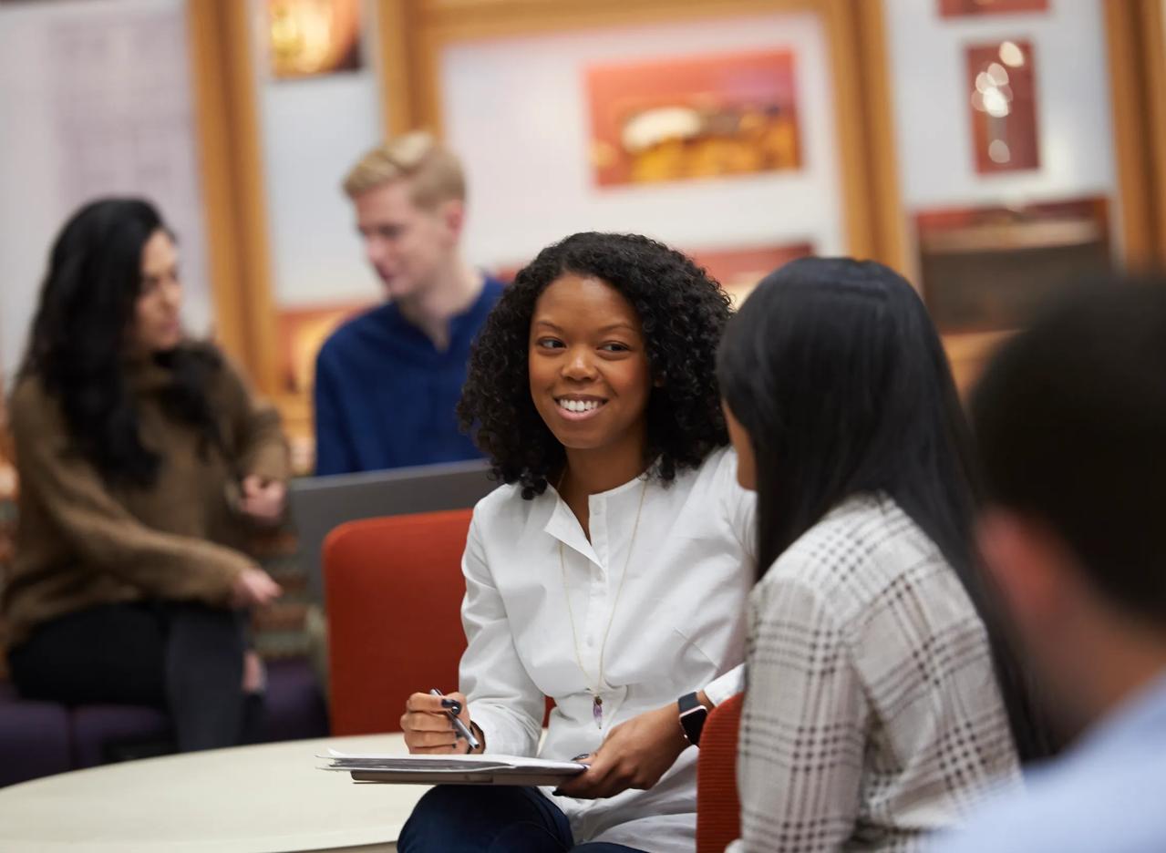 NYU Grossman School of Medicine students in the Sid and Ruth Lapidus Health Sciences Library.